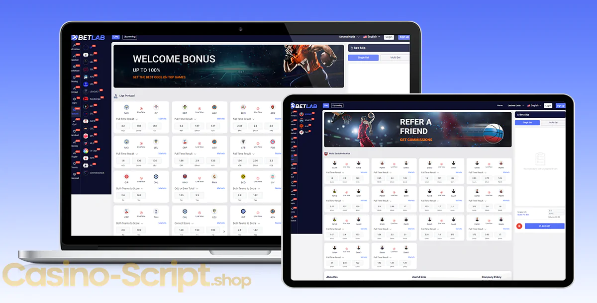 BetLab - Sports Betting Platform Source Code